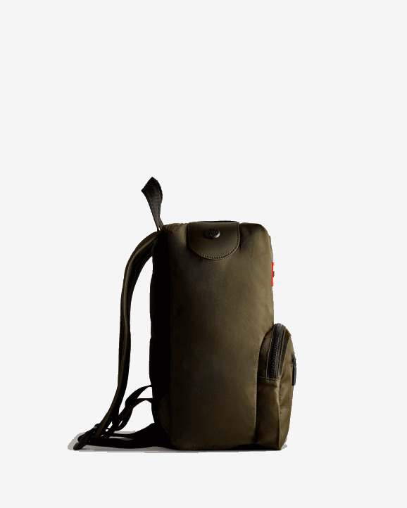 UK Hunter Men Mini Nylon Pioneer Top Clip Backpack Dark Olive 28BV424