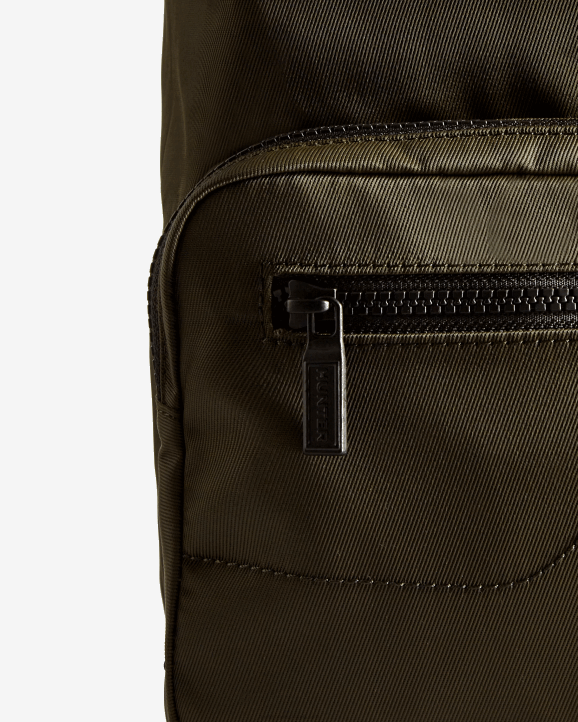 UK Hunter Men Mini Nylon Pioneer Top Clip Backpack Dark Olive 28BV424