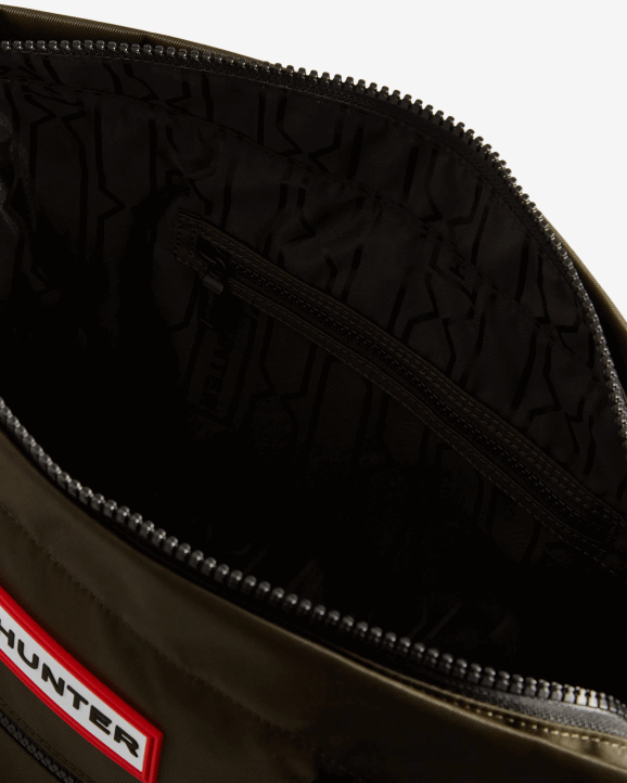 UK Hunter Men Nylon Medium Top Clip Tote Bag Dark Olive 28BV458