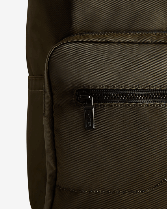 UK Hunter Men Nylon Pioneer Top Clip Backpack Dark Olive 28BV419