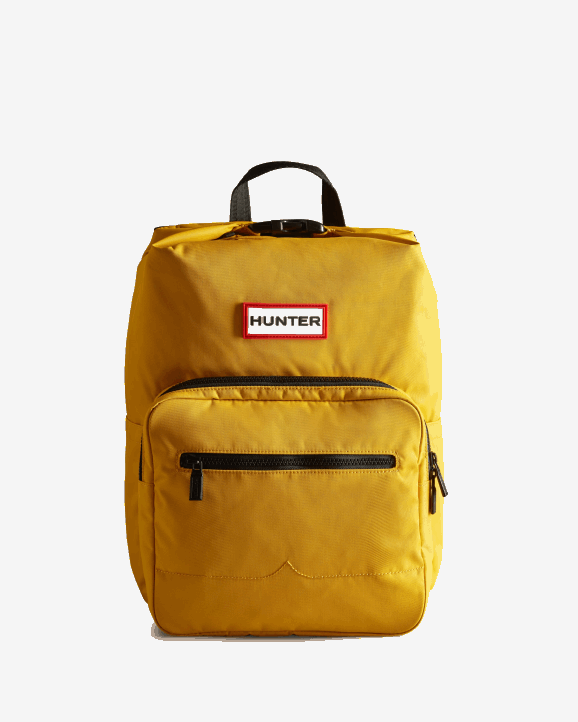 UK Hunter Men Nylon Pioneer Top Clip Backpack Yellow 28BV422
