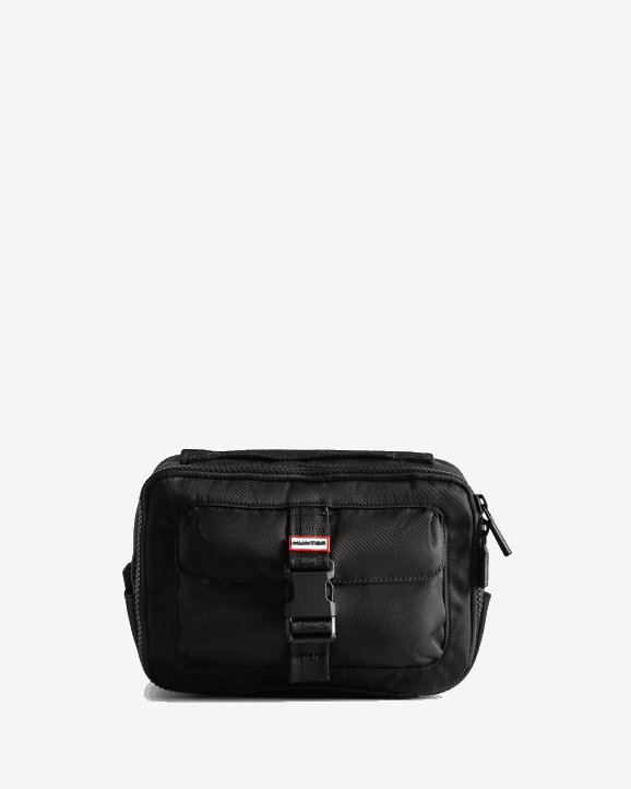 UK Hunter Men Nylon Three-Way Top Clip Crossbody Bag Black 28BV466
