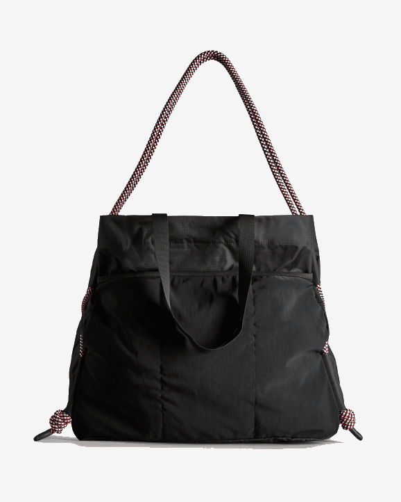 UK Hunter Men Travel Ripstop Recycled Nylon Beach Bag Black/Red Box Logo 28BV379