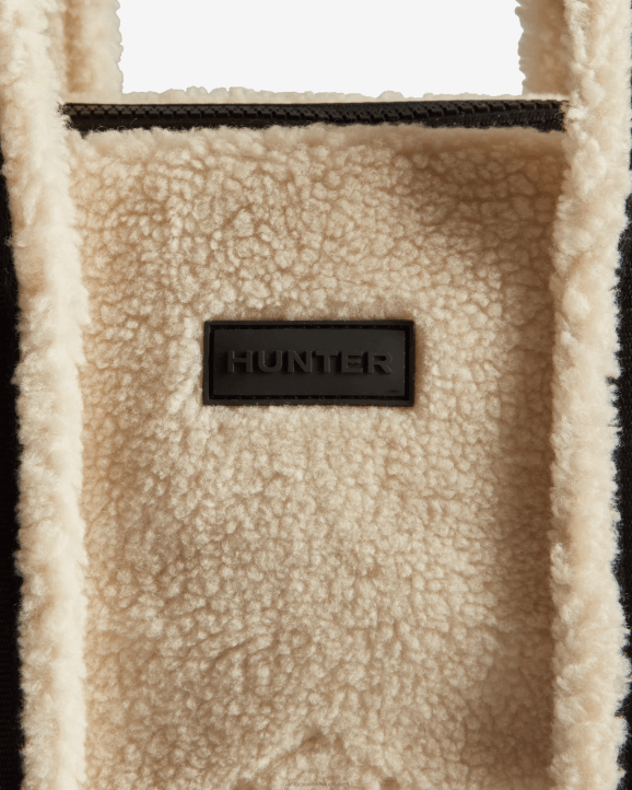 UK Hunter Men Wanderer Vegan Shearling Mini Tote Bag White Willow 28BV499