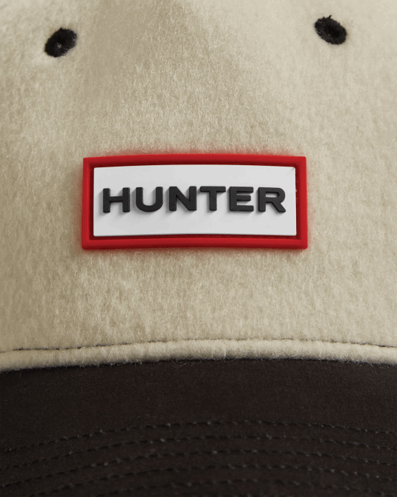 UK Hunter Men Wool Logo Baseball Cap White Willow 28BV497