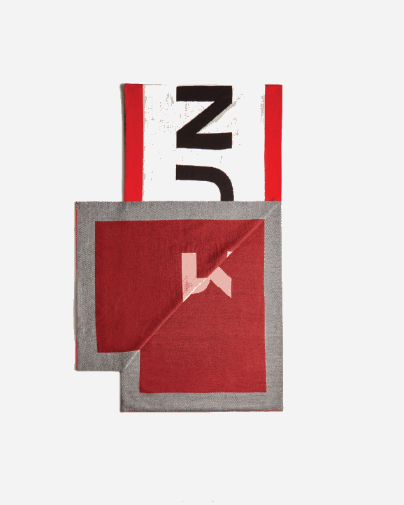 UK Hunter Men Hunter Branded Scarf Logo Red 28BV440