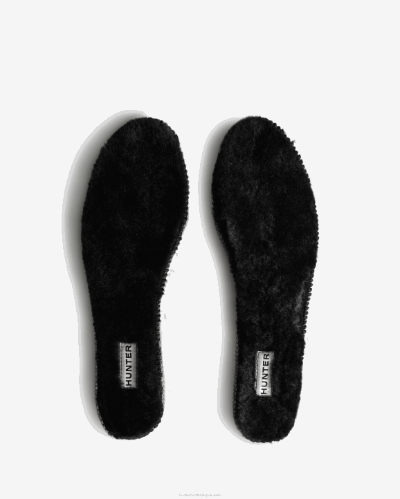 UK Hunter Men Original Luxury Shearling Insoles Black 28BV385