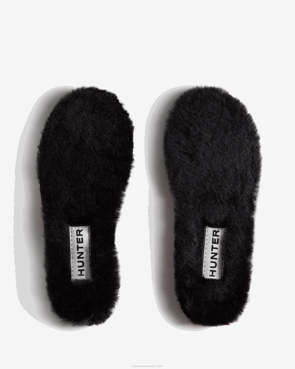 UK Hunter Men Shearling Insoles Black 28BV387