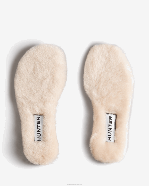 UK Hunter Men Shearling Insoles Natural 28BV442