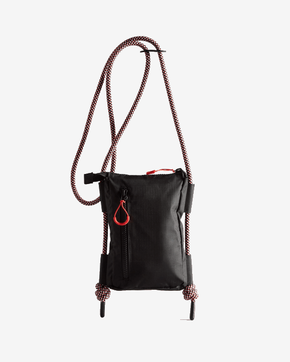 UK Hunter Men Travel Ripstop Recycled Nylon Phone Pouch Black/Red Box Logo 28BV377