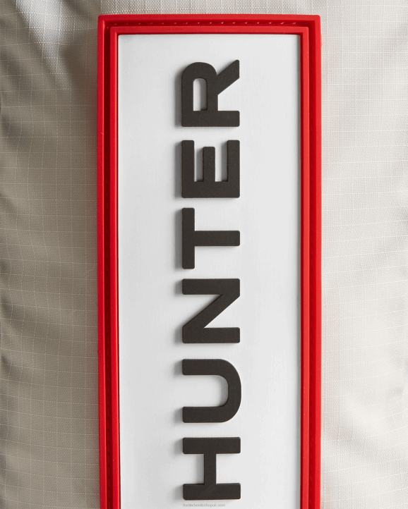 UK Hunter Men Travel Ripstop Recycled Nylon Phone Pouch White/Red Box Logo 28BV378