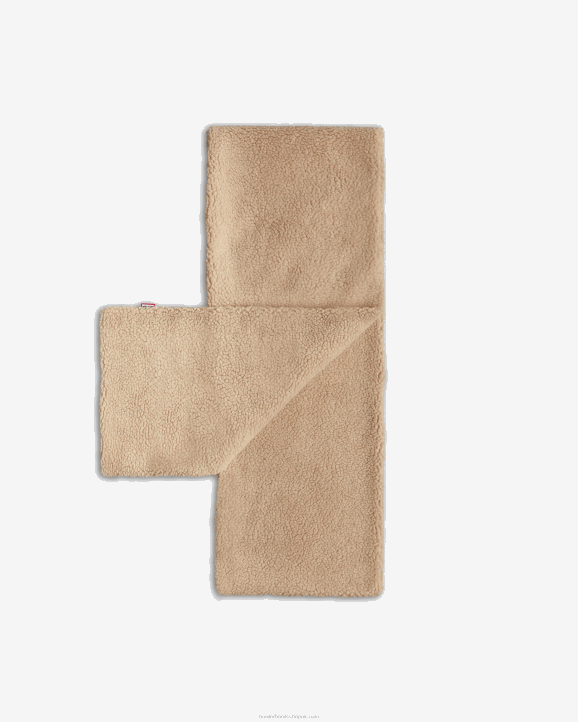 UK Hunter Men Wanderer Vegan Shearling Pull Through Scarf White Willow 28BV496