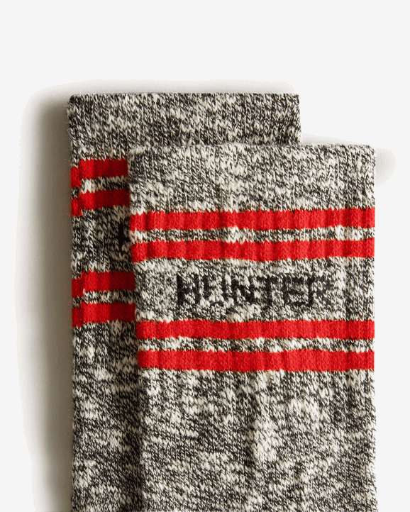 UK Hunter Women Branded College Mouline Chelsea Boot Socks Black 28BV391