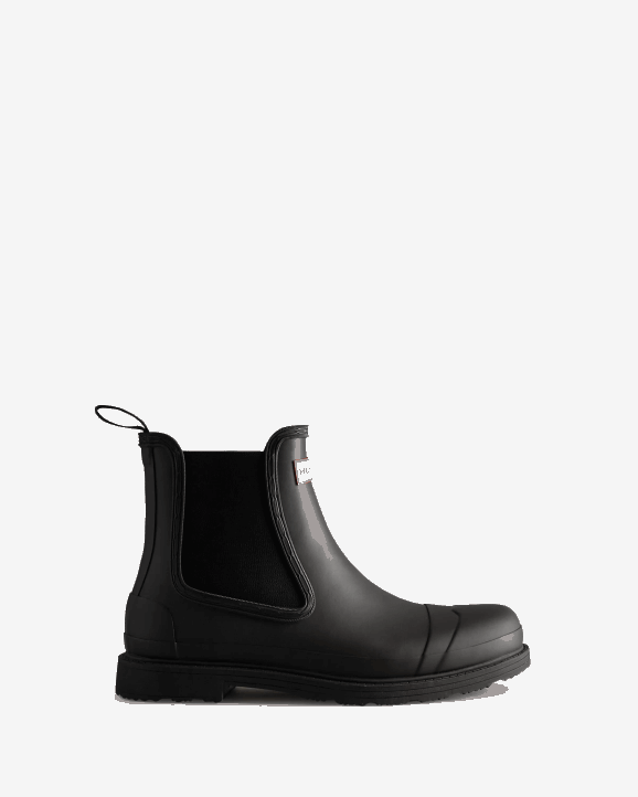 UK Hunter Men Commando Chelsea Boots Black 28BV520