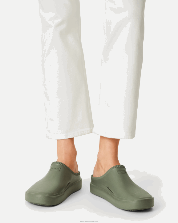 UK Hunter Men In/Out Bloom Clogs Lichen Green 28BV100