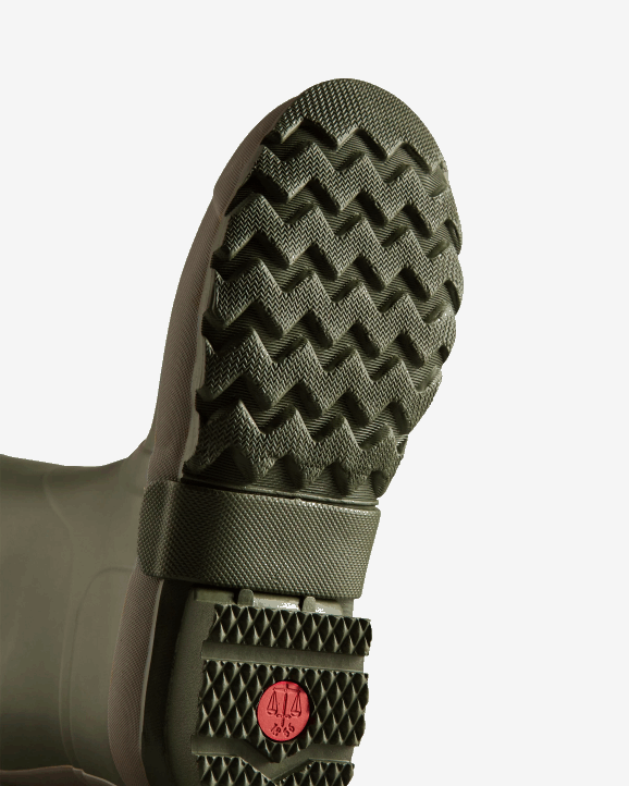 UK Hunter Men Gardener Rain Boots Dark Olive/Clay 28BV529