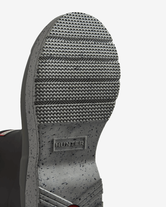 UK Hunter Men Original Play Short Speckle Rain Boots Black/Urban Grey 28BV596