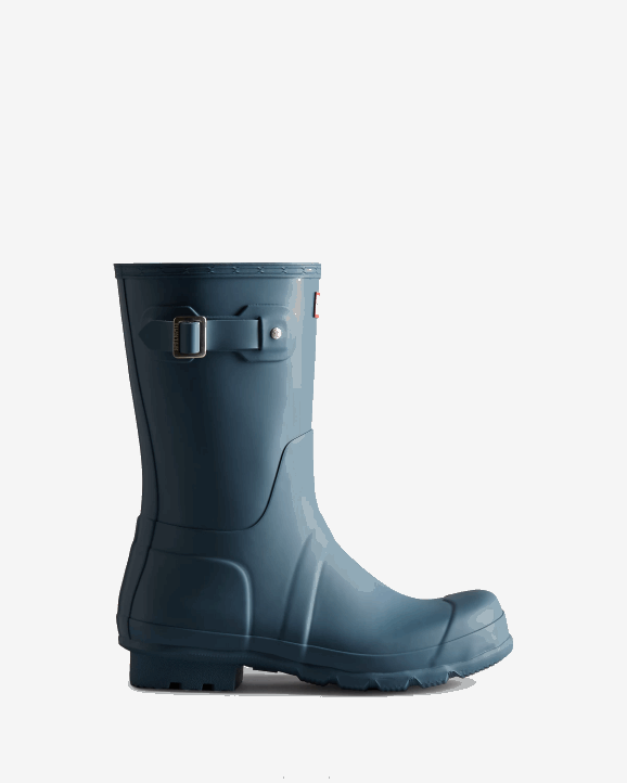 UK Hunter Men Original Short Rain Boots Borrowed Blue 28BV546