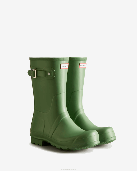 UK Hunter Men Original Short Rain Boots Fell Green 28BV551
