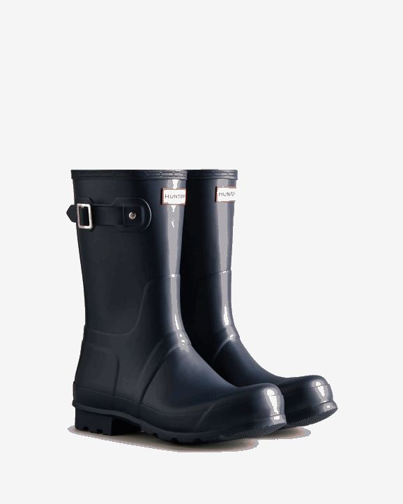 UK Hunter Men Original Short Rain Boots Navy 28BV505