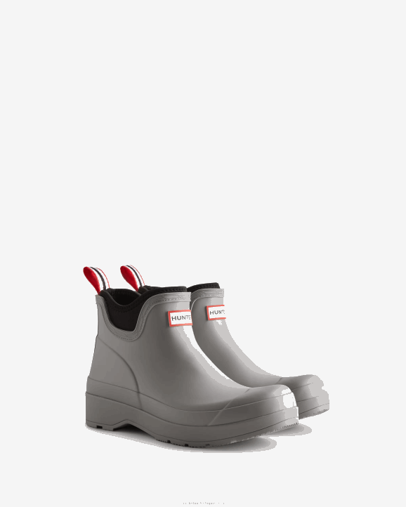 UK Hunter Men Play Neoprene Chelsea Boots Steall Light Grey 28BV521