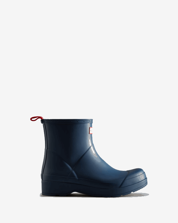 UK Hunter Men Play Short Rain Boots Kerhuelen Navy 28BV553