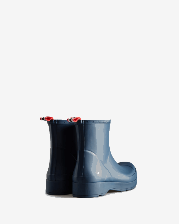 UK Hunter Men Play Short Rain Boots Kerhuelen Navy 28BV553