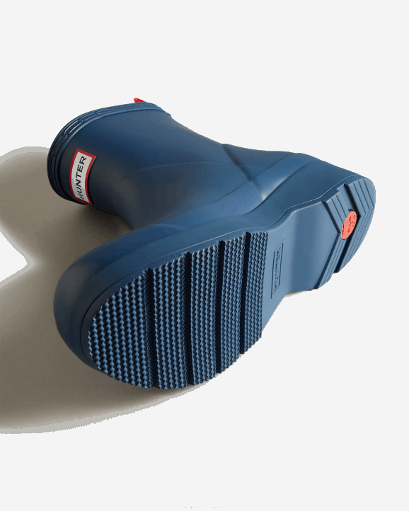 UK Hunter Men Play Short Rain Boots Kerhuelen Navy 28BV553