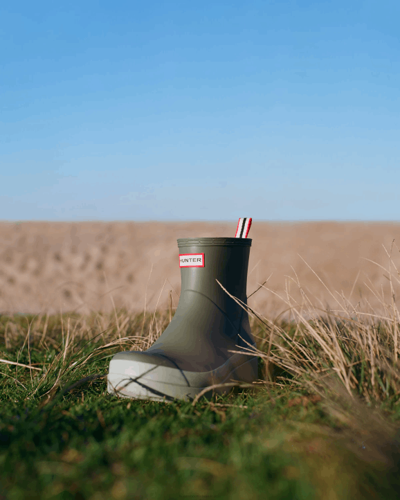 UK Hunter Men Play Short Rain Boots Lichen Green/Everglade Green 28BV501