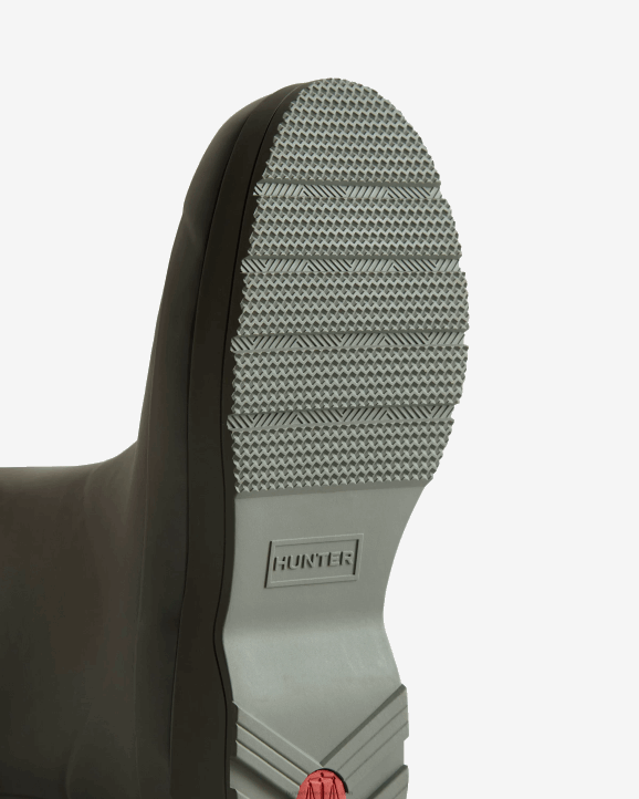 UK Hunter Men Play Vegan Shearling Insulated Mid-Height Rain Boots Urban Grey 28BV597