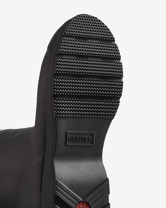 UK Hunter Men Play Vegan Shearling Insulated Short Rain Boots Black 28BV513