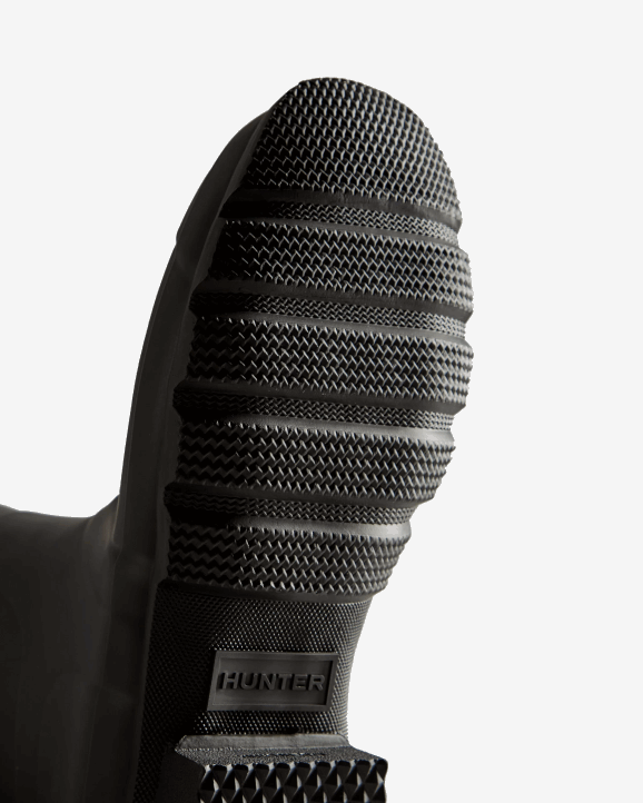 UK Hunter Men Tri-Colour Logo Backstrap Short Rain Boots Black 28BV549