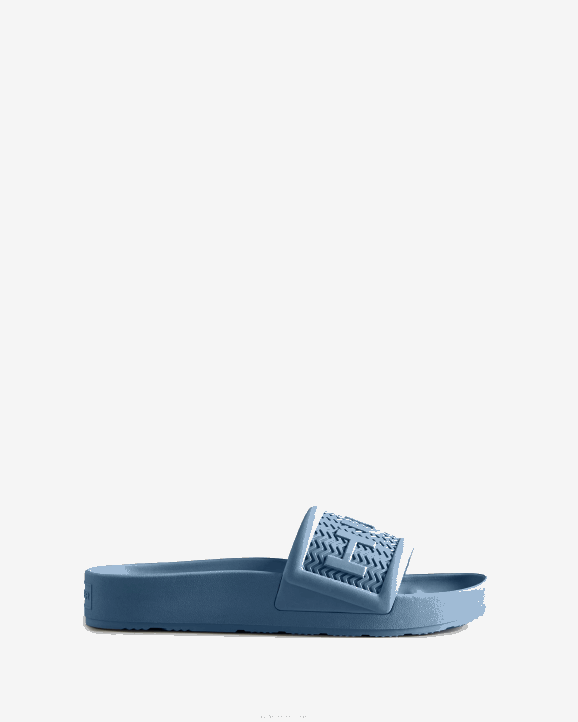 UK Hunter Men Bloom Slides Stornoway Blue 28BV580