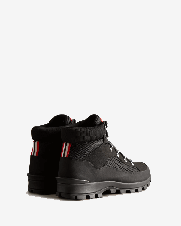 UK Hunter Men Explorer Insulated Lace-Up Commando Boots Black 28BV575