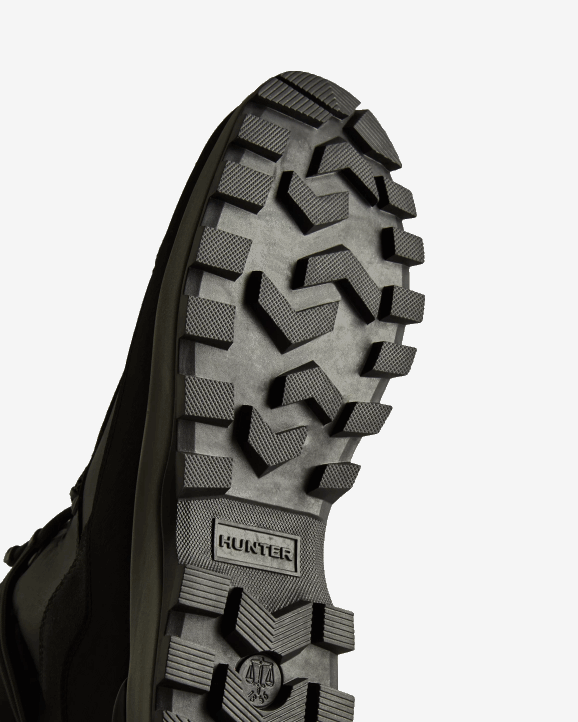 UK Hunter Men Explorer Insulated Lace-Up Leather Commando Boots Olive/Black 28BV538