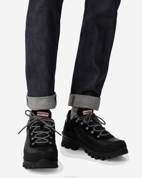 UK Hunter Men Explorer Insulated Leather Shoes Black 28BV582