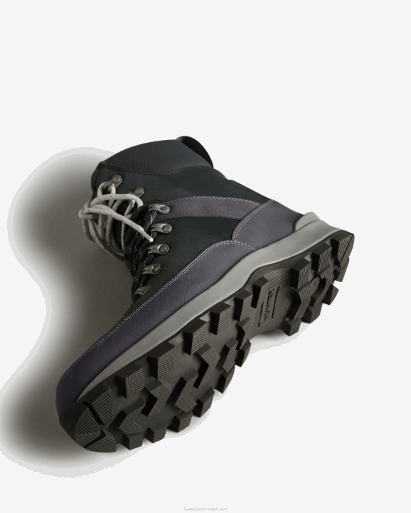 UK Hunter Men Insulated Recycled Polyester Commando Boots Arctic Moss Green/Henson Navy 28BV591