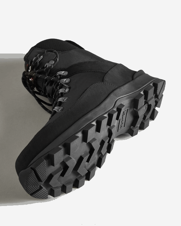 UK Hunter Men Insulated Recycled Polyester Commando Boots Black 28BV573