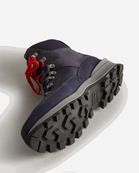 UK Hunter Men Insulated Recycled Polyester Commando Boots Navy/Blue Mineral 28BV574