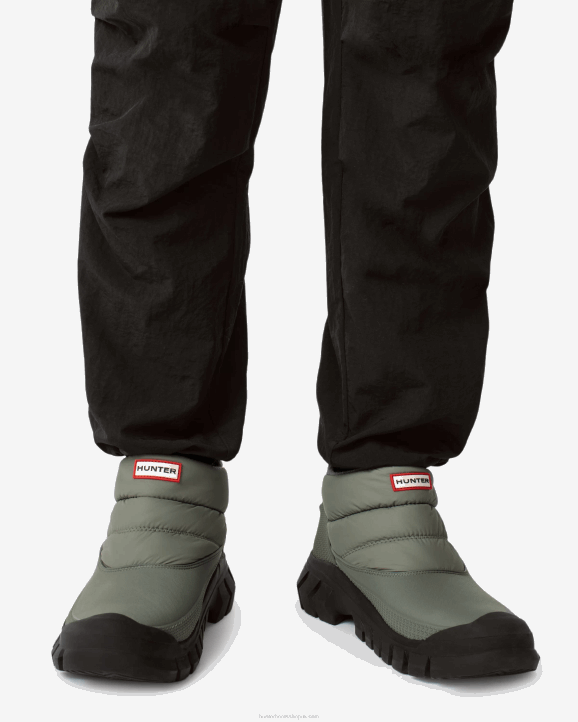 UK Hunter Men Intrepid Insulated Ankle Snow Boots Urban Grey/Black 28BV541