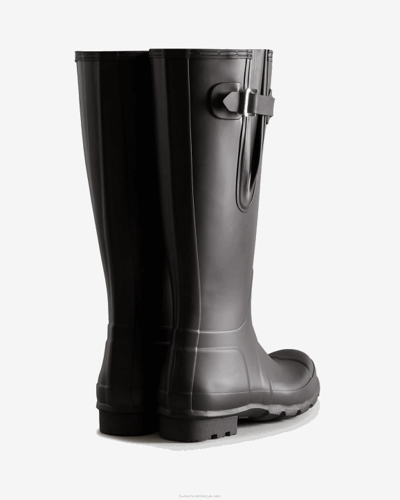 UK Hunter Men Tall Side Adjustable Rain Boots Black 28BV561