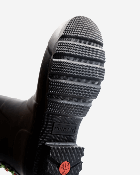 UK Hunter Men club bum Hunter Backstrap Tall Rain Boots Black 28BV560
