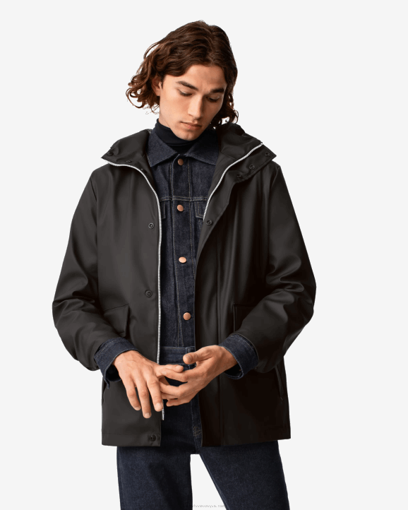 UK Hunter Men Lightweight Waterproof Rain Jacket Hunter Black 28BV601