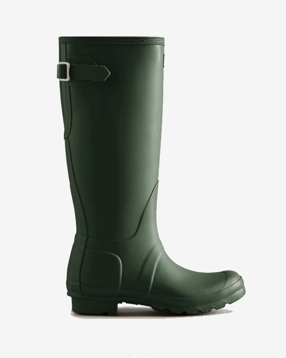 UK Hunter Women Original Back Adjustable Rain Boots Hunter Green 28BV119