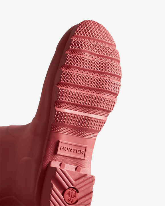 UK Hunter Women Tall Back Adjustable Rain Boots Glenmore Rose/Sun-Cup Orange 28BV190