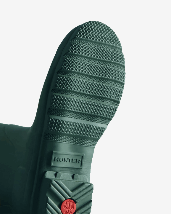 UK Hunter Women Tall Back Adjustable Rain Boots Green Jasper 28BV189
