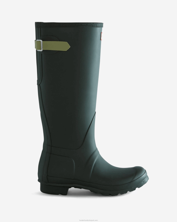 UK Hunter Women Tall Back Adjustable Rain Boots Maa Green/Wild Green 28BV192