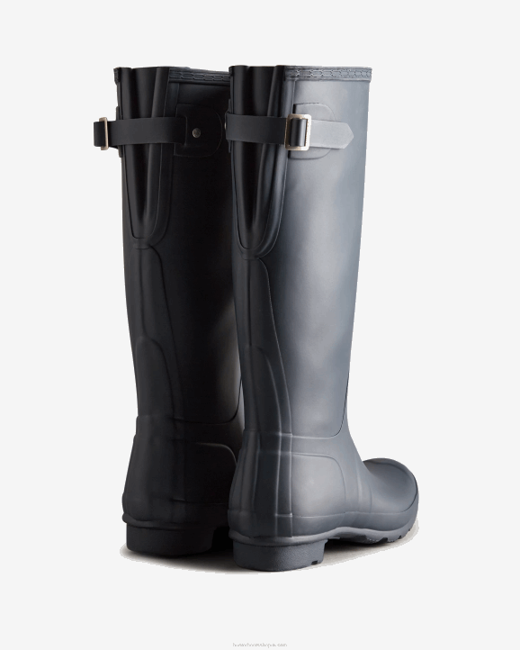 UK Hunter Women Tall Back Adjustable Rain Boots Navy 28BV64