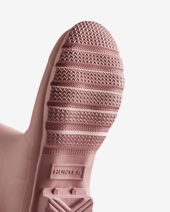 UK Hunter Women Tall Back Adjustable Rain Boots Tufted Purple/Soft Sand 28BV165