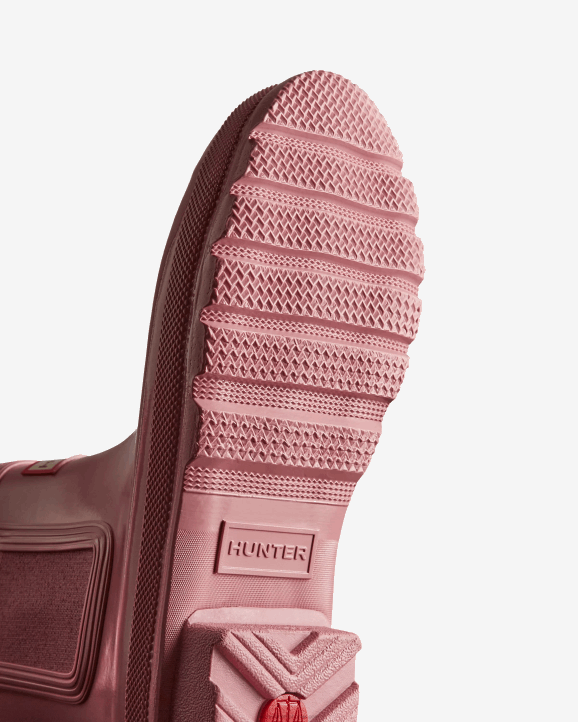 UK Hunter Women Original Gloss Chelsea Boots Tufted Purple 28BV157